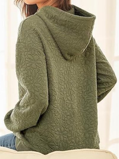 Damen Geblümt Kapuze Jacquard Lässig Frühling/Herbst Langarm Sweatshirt