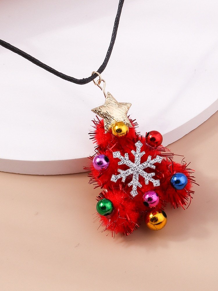 Weihnachten Bunt DIY Schmuck Weihnachtsbaum Glocke Elch Ohrringe Persönlichkeit Felt Ohrringe