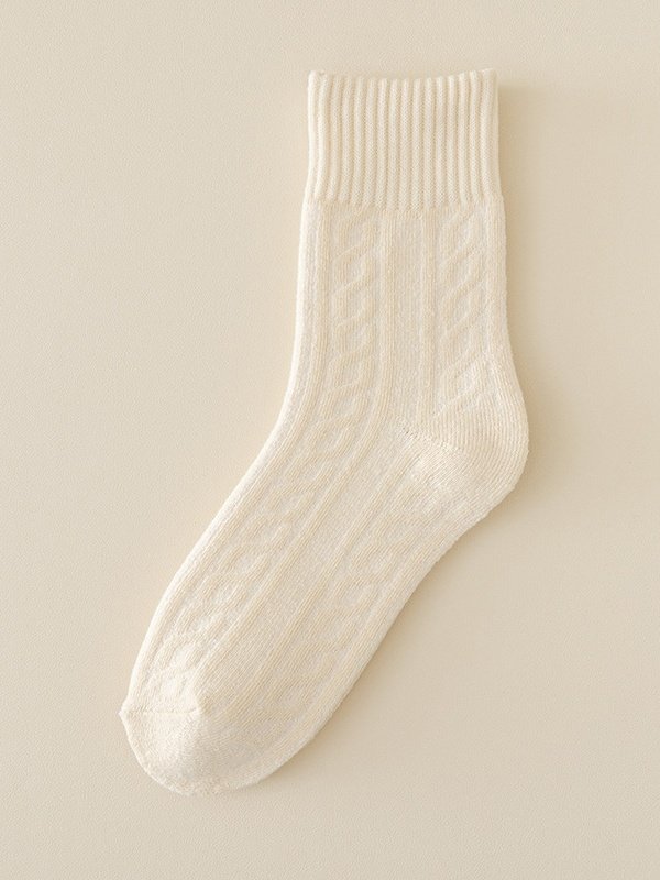 Plüsch und Dick Handtuch Socken Verdrehte Herbst und Winter Stil Mittelrohr Socken Damen Lang Socken Dick Socken Winter Warm Damen Socken