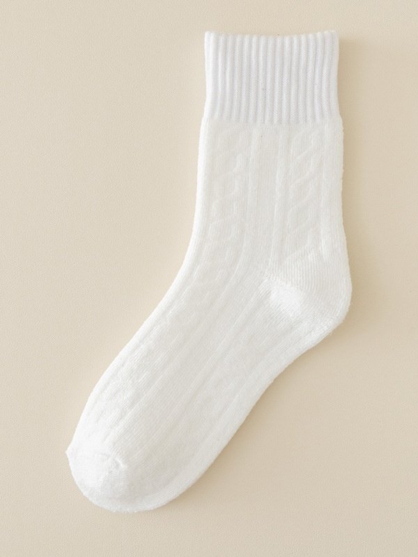 Plüsch und Dick Handtuch Socken Verdrehte Herbst und Winter Stil Mittelrohr Socken Damen Lang Socken Dick Socken Winter Warm Damen Socken