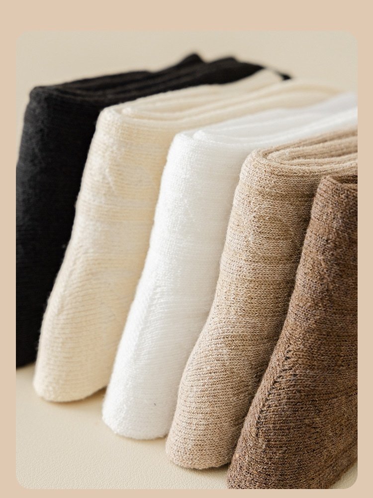 Plüsch und Dick Handtuch Socken Verdrehte Herbst und Winter Stil Mittelrohr Socken Damen Lang Socken Dick Socken Winter Warm Damen Socken