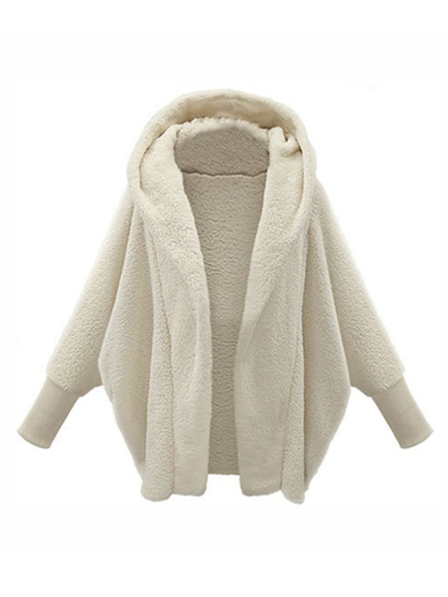 Damen Unifarben Winter Oberbekleidung Dolman-Ärmel Lässig Nahtverarbeitung Mittellang Reverskragen Mantel