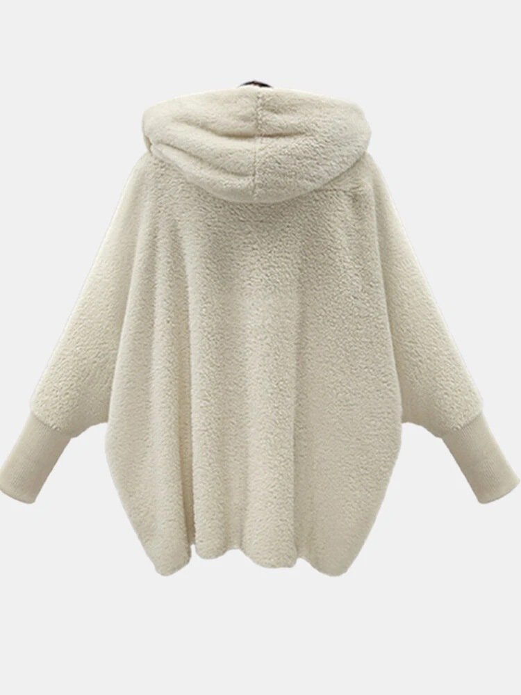 Damen Unifarben Winter Oberbekleidung Dolman-Ärmel Lässig Nahtverarbeitung Mittellang Reverskragen Mantel