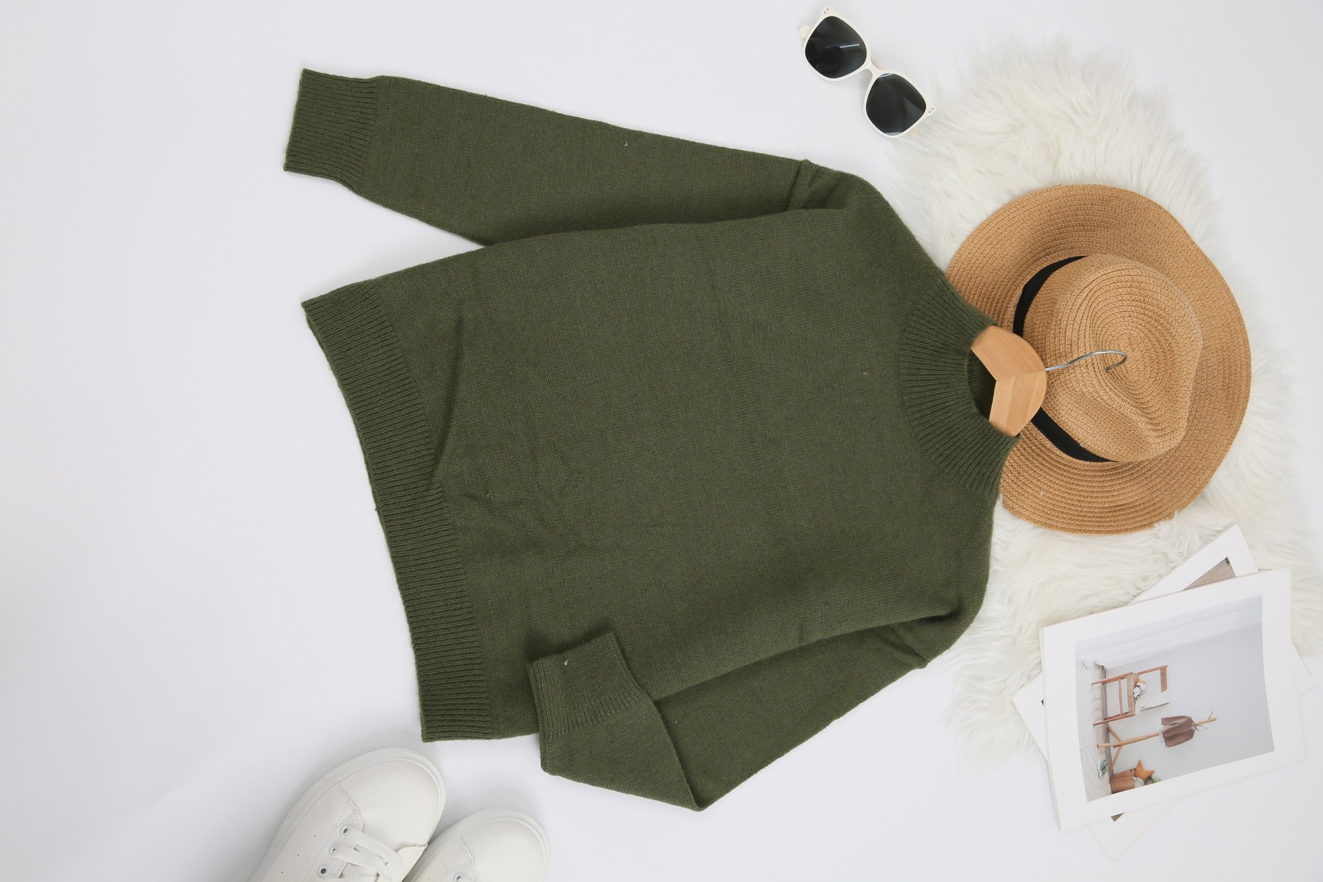 Damen Unifarben Nahtverarbeitung Winter Straße Langarm Mock Neck Pullover