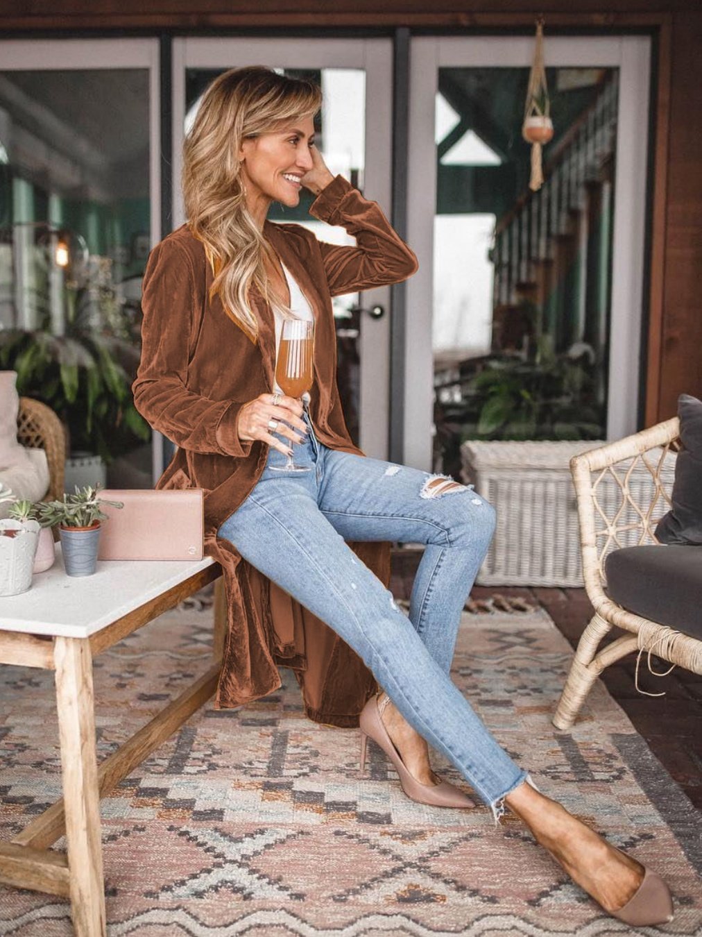 Damen Unifarben Frühling/Herbst Aufdecken Retro Nahtverarbeitung Leicht Strickjacke