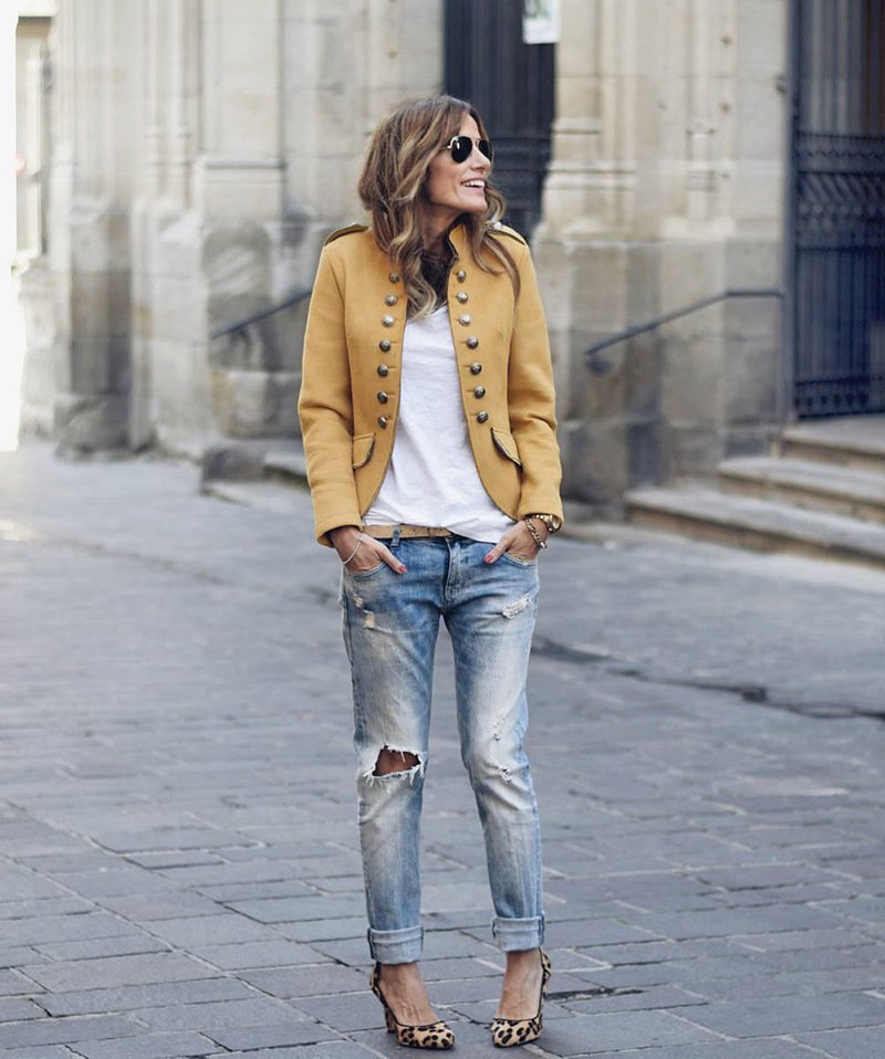 Damen Frühling/Herbst Oberbekleidung Retro Nahtverarbeitung Unifarben Langarm Schalkragen Jacke