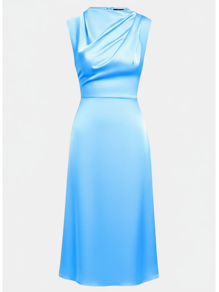 Damen Elegante Party Cocktail Kleider Halber Rollkragen Abendkleider