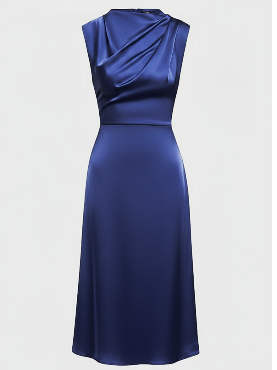 Damen Elegante Party Cocktail Kleider Halber Rollkragen Abendkleider