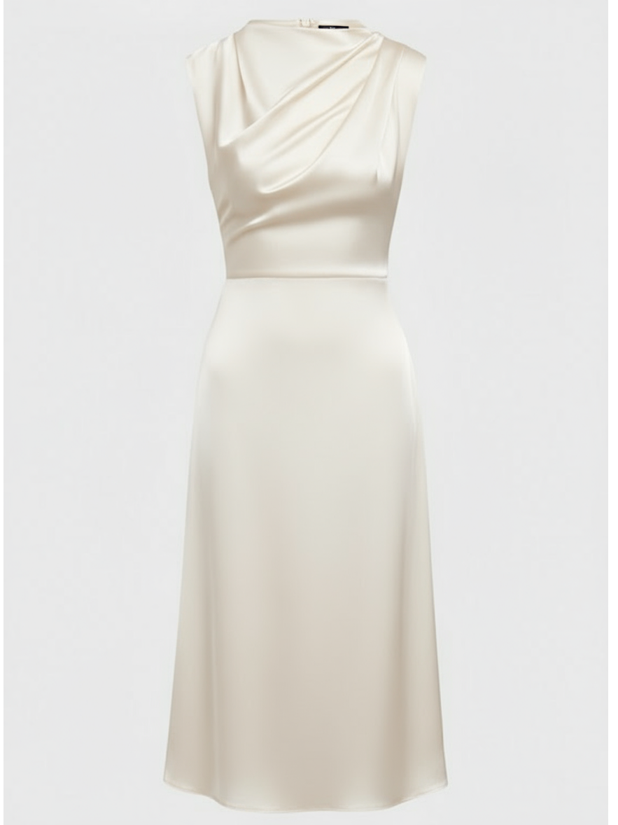 Damen Elegante Party Cocktail Kleider Halber Rollkragen Abendkleider