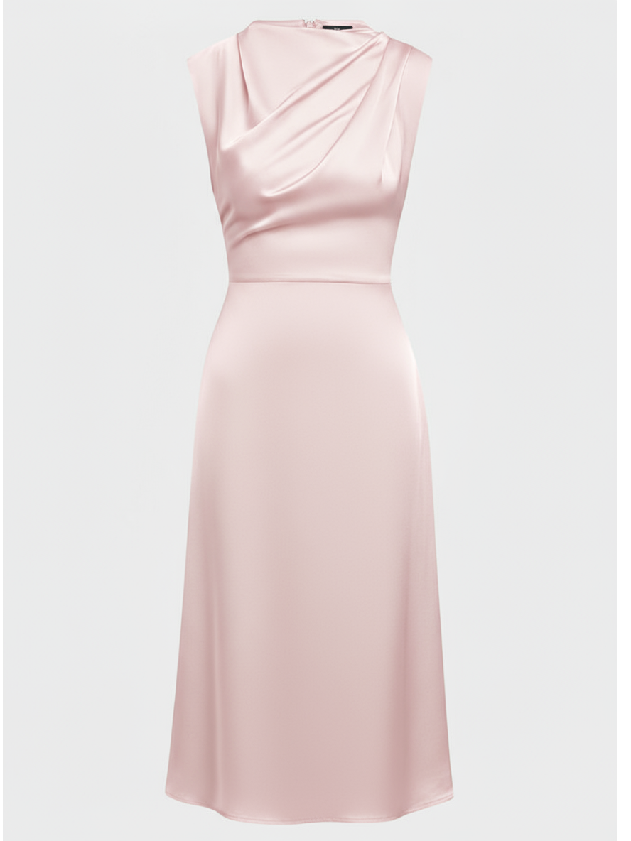 Damen Elegante Party Cocktail Kleider Halber Rollkragen Abendkleider