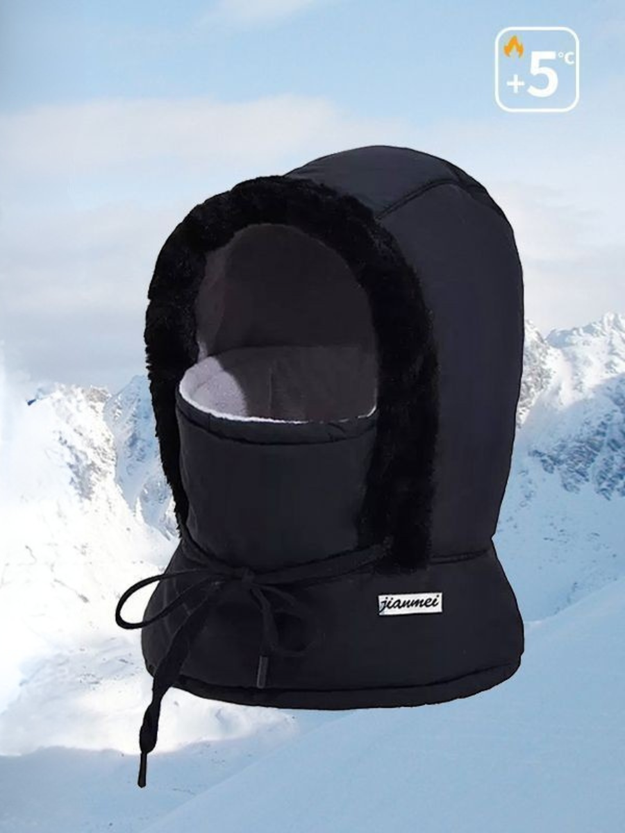 Winter Warm Lei Feng Hut Herren und Damen Ohr-Schutz mit Vlies-Futter Verdickt Radfahren Alles in einem Kältebeständig Gesicht Maske/Nackenwärmer Schnee Hut