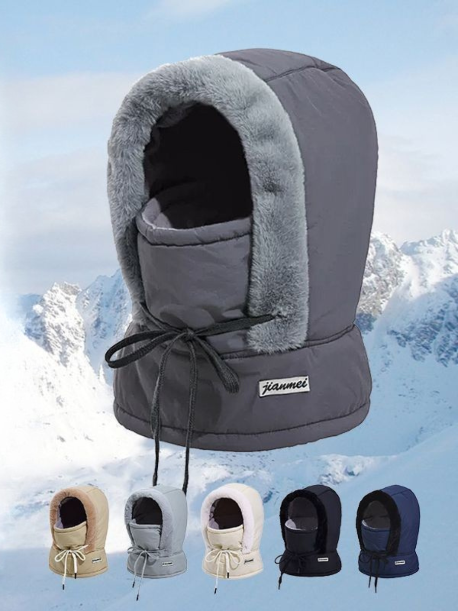 Winter Warm Lei Feng Hut Herren und Damen Ohr-Schutz mit Vlies-Futter Verdickt Radfahren Alles in einem Kältebeständig Gesicht Maske/Nackenwärmer Schnee Hut