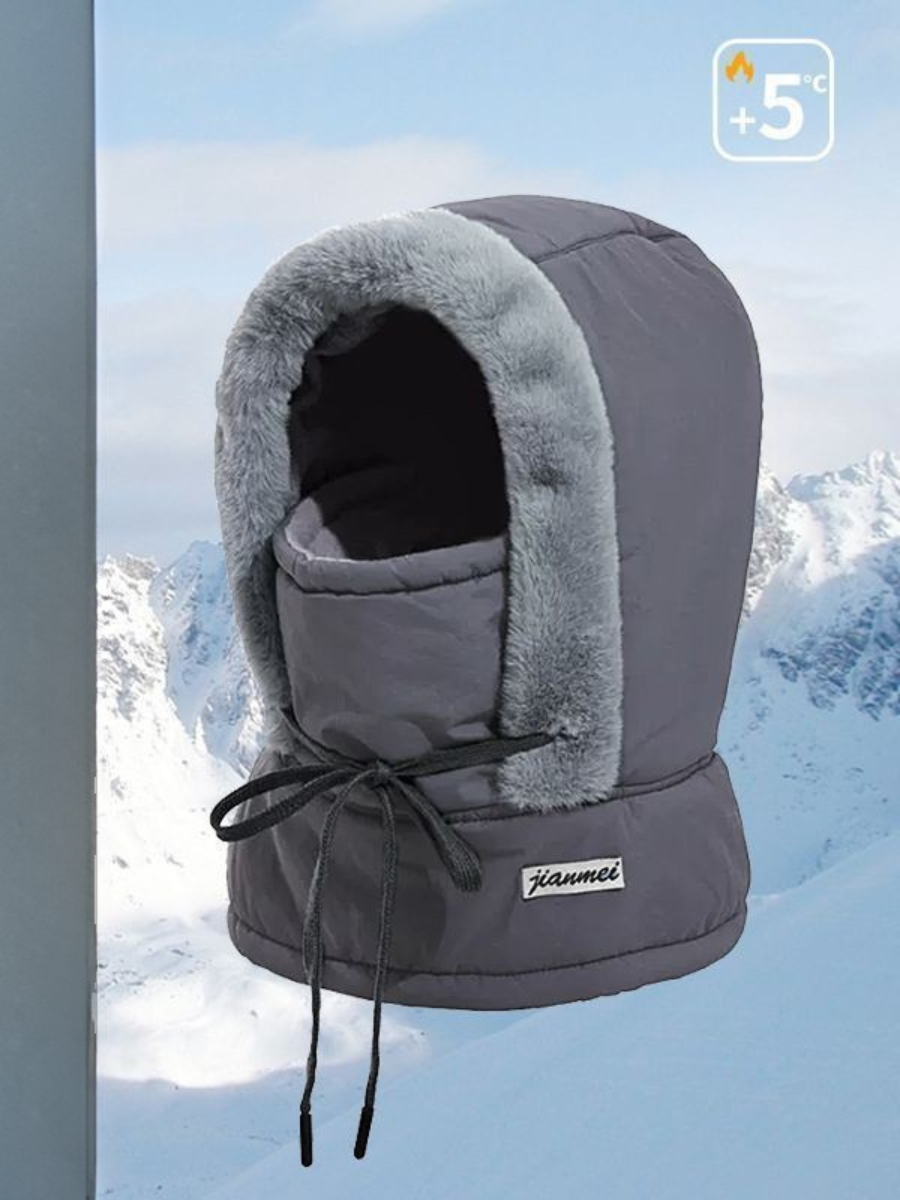 Winter Warm Lei Feng Hut Herren und Damen Ohr-Schutz mit Vlies-Futter Verdickt Radfahren Alles in einem Kältebeständig Gesicht Maske/Nackenwärmer Schnee Hut