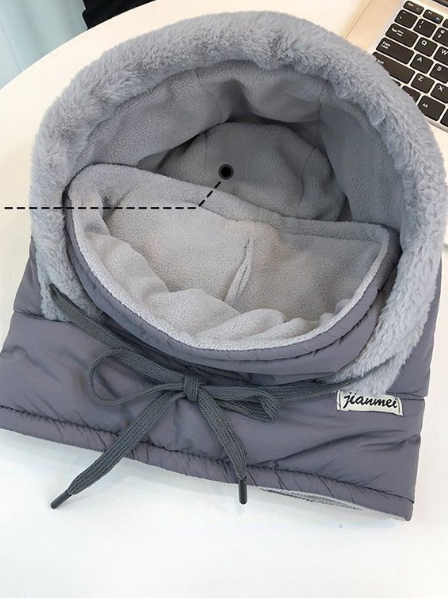 Winter Warm Lei Feng Hut Herren und Damen Ohr-Schutz mit Vlies-Futter Verdickt Radfahren Alles in einem Kältebeständig Gesicht Maske/Nackenwärmer Schnee Hut