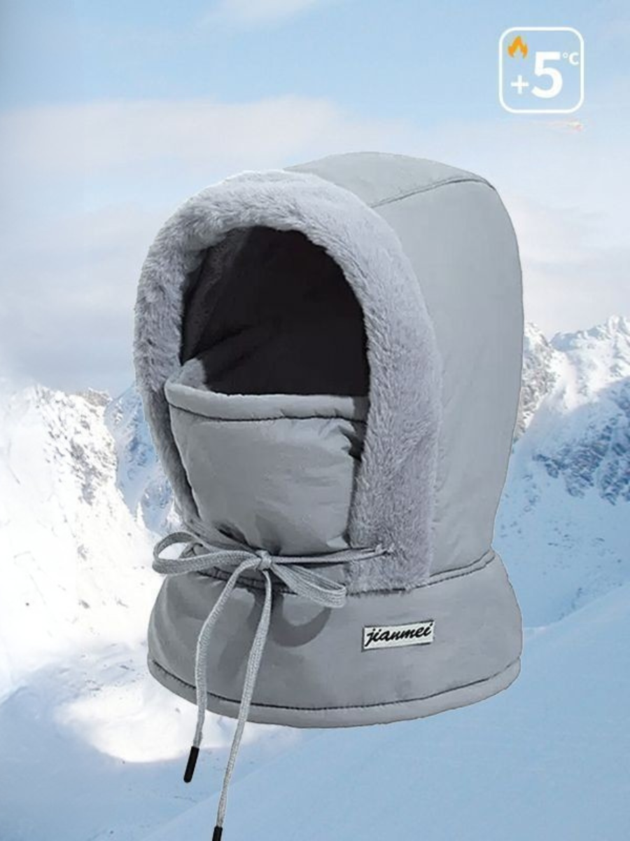 Winter Warm Lei Feng Hut Herren und Damen Ohr-Schutz mit Vlies-Futter Verdickt Radfahren Alles in einem Kältebeständig Gesicht Maske/Nackenwärmer Schnee Hut