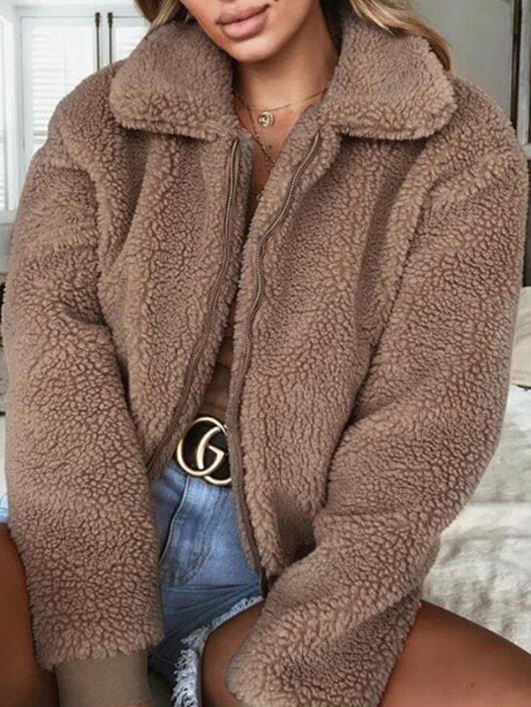 Damen Frühling/Herbst Oberbekleidung Lässig Nahtverarbeitung Unifarben Langarm Schalkragen Jacke