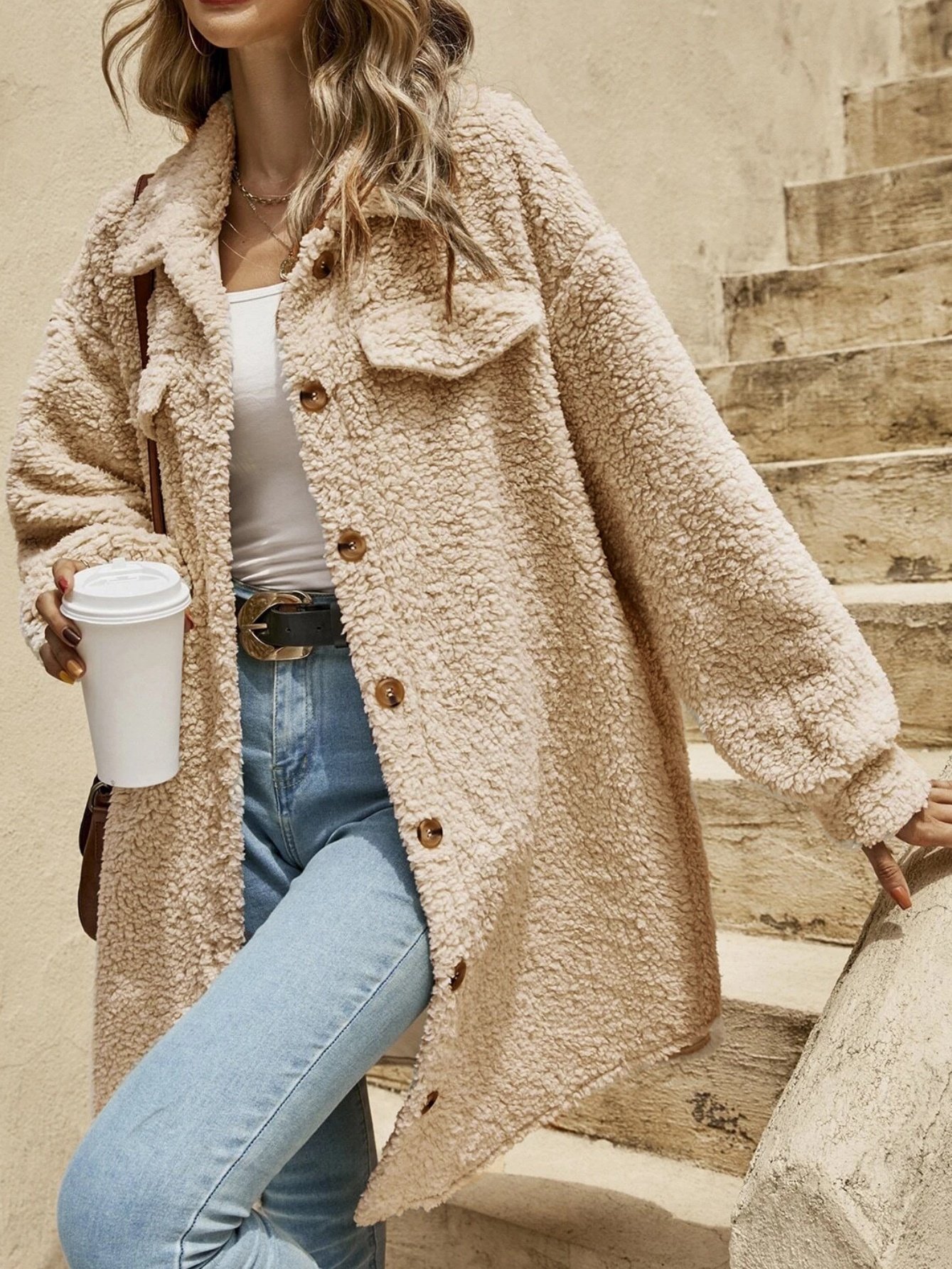 Damen Unifarben Winter Oberbekleidung Lässig Nahtverarbeitung Mittellang Schalkragen Mantel