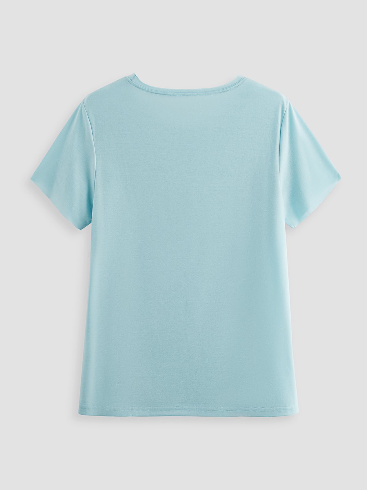 Retro Unifarben Große Größen Kurzarm Lässig Blusen & Shirts