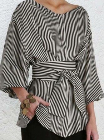 Lässig 3/4 Ärmel Blusen & Shirts