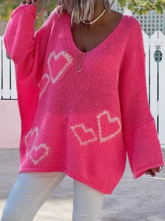 Baumwollgemischer Lässiger Pullover