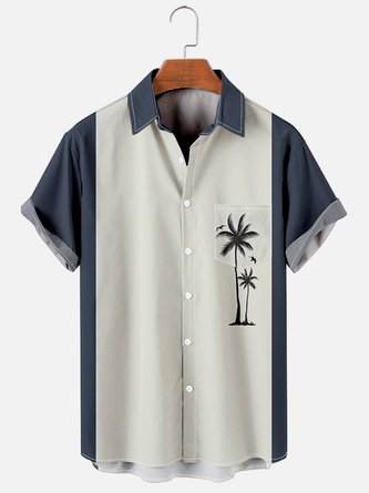 Herren Hawaiische Bluse mit Print