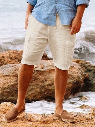Unifarben  Multi-Pocket Ladung Shorts