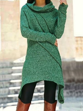 Rollkragen Lässig Gestrickt Dresse