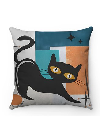 Super Weich Kurz Plüsch Katze Werfen Kissenbezug