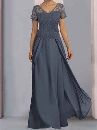 Unifarben Freizeitkleid