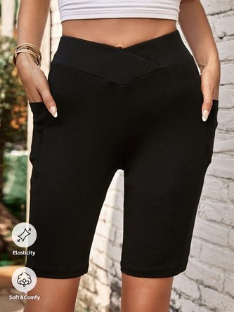 Damen Sommer Hohe Elastizität Bequem Shorts