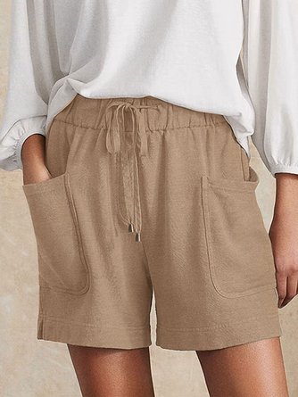 Damen Gestrickt Lässig Gestrickt Weit Lässige Shorts