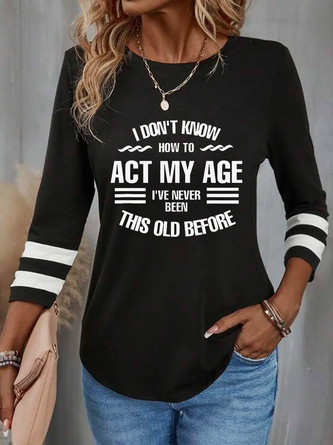 Ich nicht Kennt Wie zu Gesetz meine Alter Lässig Briefe T-Shirt