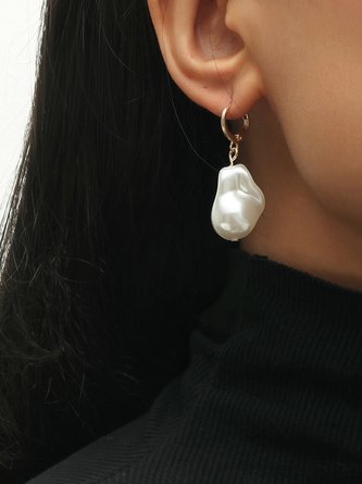 Elegant Nachahmung Geformt Perle Band Ohrringe