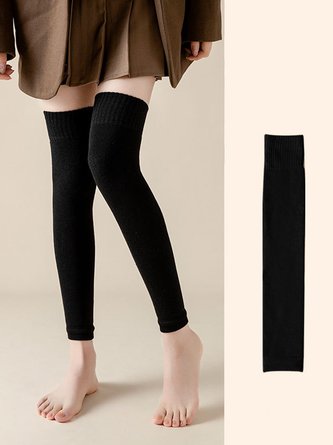 1 Paar Damen minimalistisch Wärme Overknee-Socken