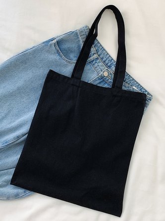Unifarben Einfach Lässig Segeltuch Einkaufen Tasche