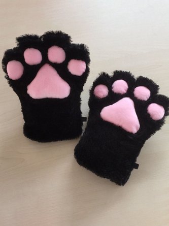 Halloween Weihnachten Neujahr Anime Süß Katze Pfoten Plüsch Handschuhe