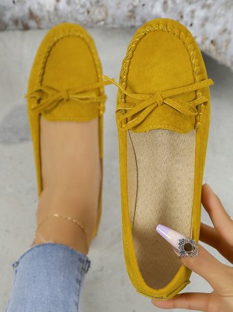 Damen minimalistisch Schleife Halbschuhe