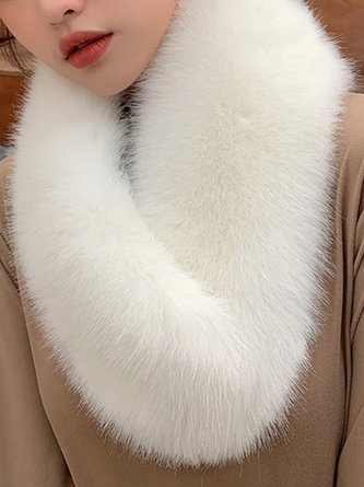 Damen minimalistisch Wärme Nachahmung Pelz Halsmanschette