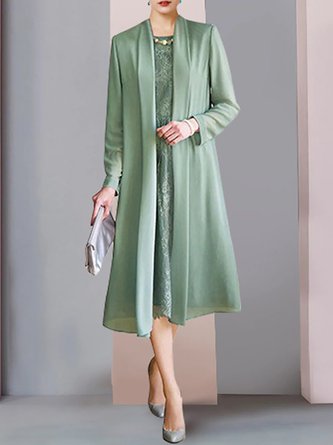 Elegant Chiffon Weit Zweiteiliges Set