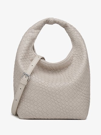 Damen minimalistisch Nachahmung Gewebe Handtasche Umhängetasche