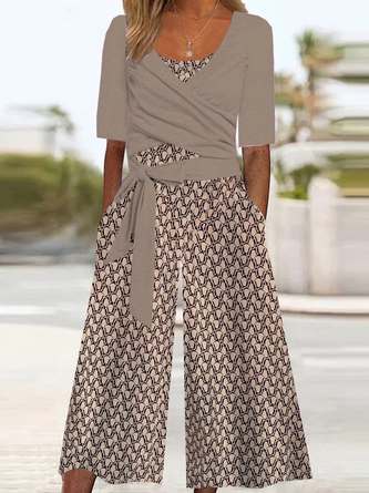 Damen Zweiteiler Set Oversize - Lockeres Sommer Outfit 2025 Mit Tasche