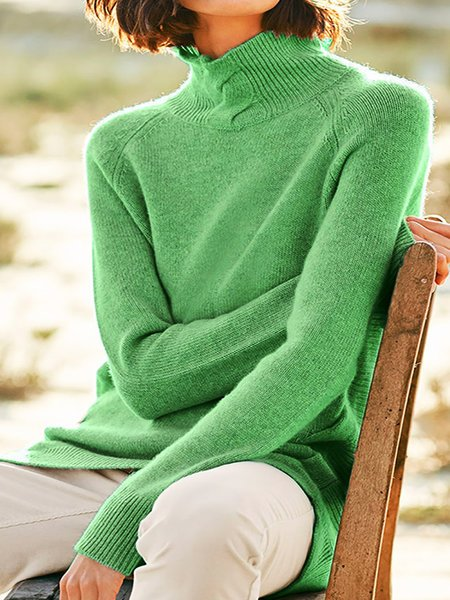 Langarm Lässiger Pullover