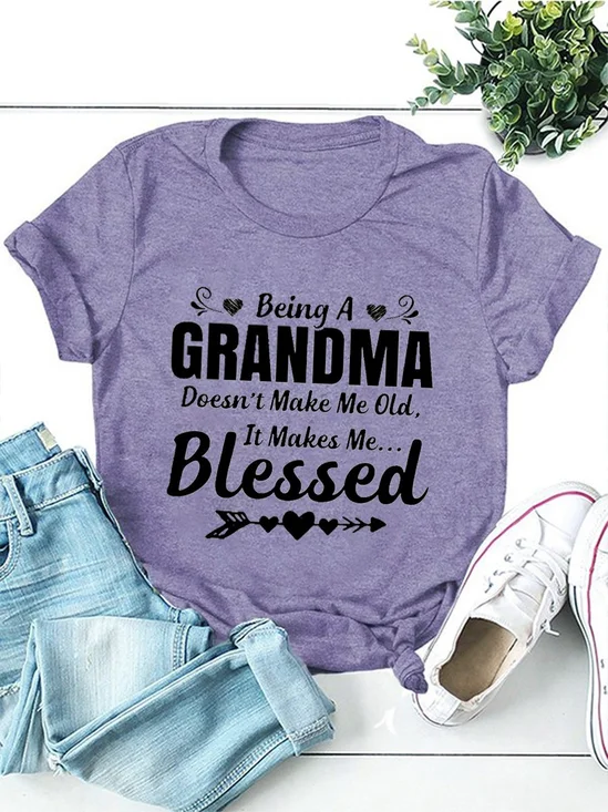 Damen Kurzarm T-Shirts T-Shirt Sommer Buchstabe Baumwollmischung Rundhals Ausgehen Lässig Oberteile