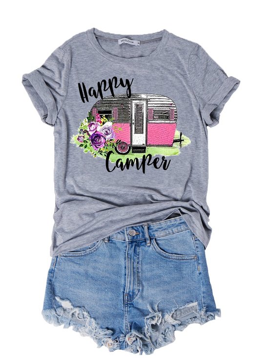 Damen Kurzarm T-Shirts T-Shirt Sommer Baumwolle Rundhals Ausgehen Lässig Oberteile