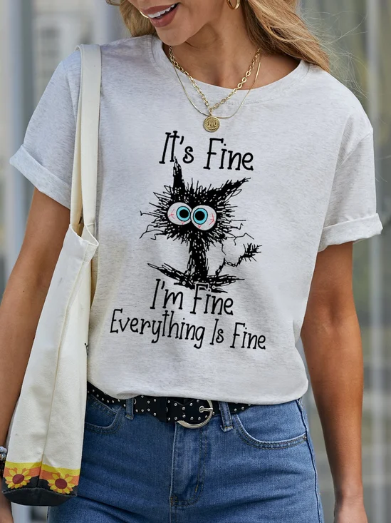 Damen Buchstabe Kurzarm T-Shirts T-Shirt Rundhals Lässig Sommer Oberteile