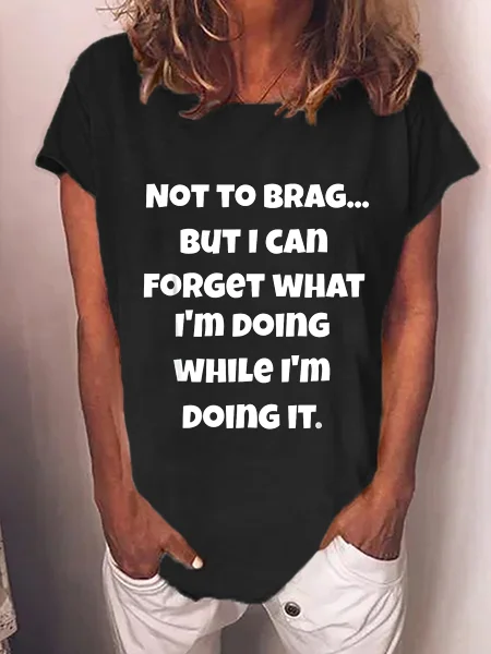 Damen Buchstabe Kurzarm T-Shirts T-Shirt Rundhals Lässig Sommer Oberteile