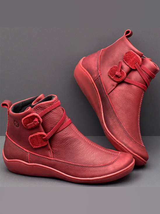 Geflochtener Riemen Flach Alle Jahreszeiten Stiefelette