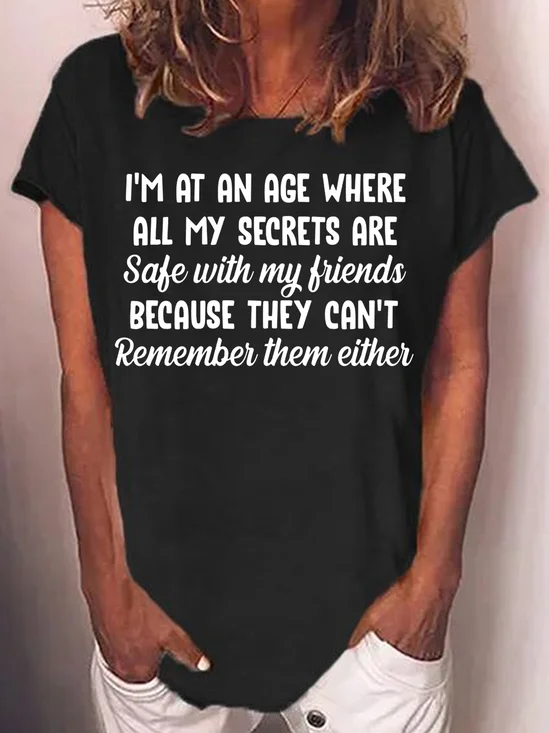 Damen Textbriefe Kurzarm T-Shirts T-Shirt Rundhals Lässig Sommer Oberteile