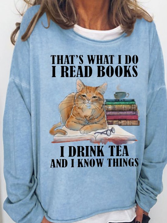 Damen Textbriefe Rundhals Lässig Frühling/Herbst Langarm Sweatshirt
