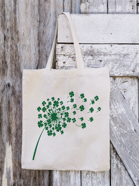 Damen glücklich NS. Patricks Day vierblättriges Kleeblatt Farbblock Einkaufen Tote